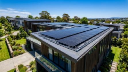 Professional solar technician installing panels
